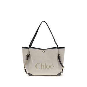 Chloé Gray Cotton Shoulder Women's Bag